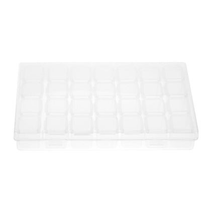 28 Lattices Transparent Container Diamond Painting Accessories Storage Box