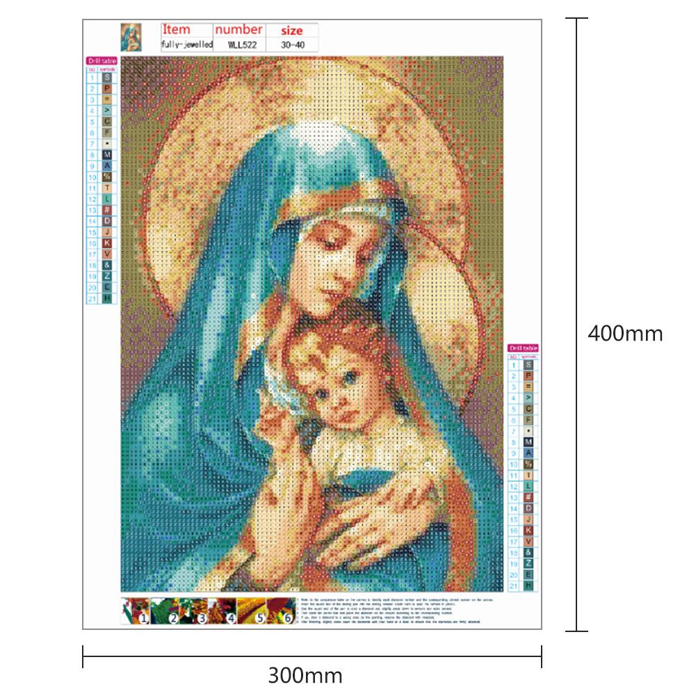 Mom Kids - Full Round Drill Diamond Painting 30*40CM