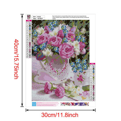 Flower - Full Round Drill Diamond Painting 40*30CM