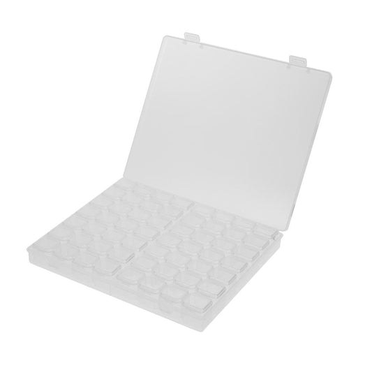 56 Grids Beads Storage Box for Nail Art Jewelry Case Holder (Transparent)