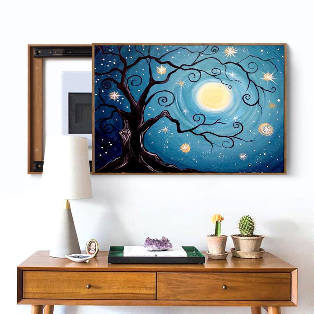 Moon Tree - Full Round Drill Diamond Painting 40*30CM