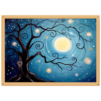 Moon Tree - Full Round Drill Diamond Painting 40*30CM