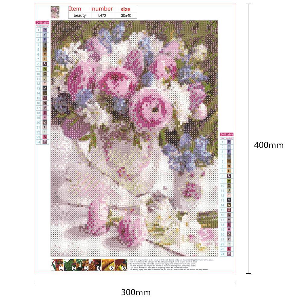 Bouquet - Full Round Drill Diamond Painting 30*40CM