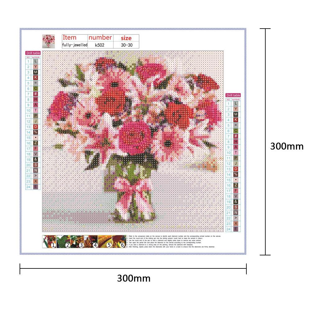 Vase - Full Round Drill Diamond Painting 30*30CM