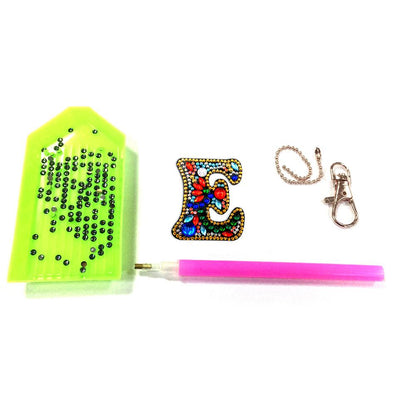 DIY Key Chain Diamond Painting Letters Women Girl Bag Keyring Pendant Gift