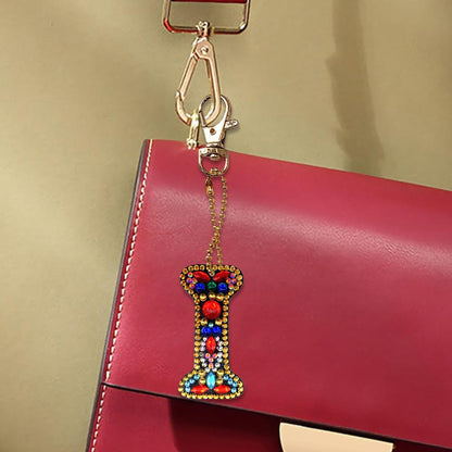 DIY Key Chain Diamond Painting Letters Women Bag Keyring Pendant Gift (I)