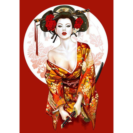 Geisha - Full Round Drill Diamond Painting 30*40CM