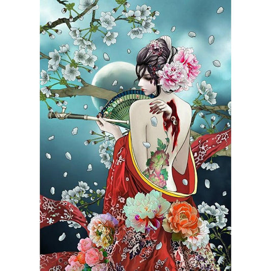 Geisha - Full Round Drill Diamond Painting 30*40CM