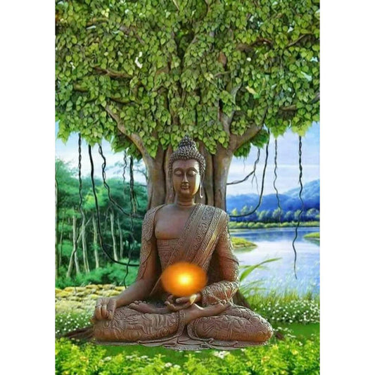 Buddha Statue - Full Round Drill Diamond Painting 30*40CM