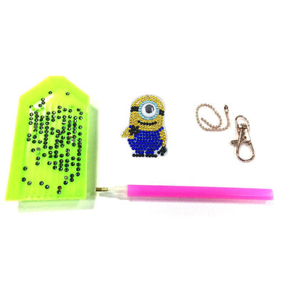 4pcs DIY Diamond Painting Key Chain Full Drill Keyring Women Bag Pendant