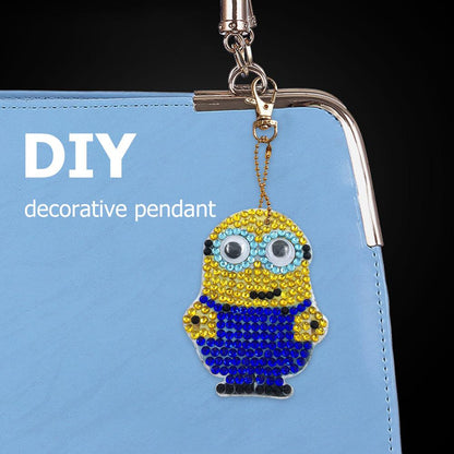 4pcs DIY Diamond Painting Key Chain Full Drill Keyring Women Bag Pendant