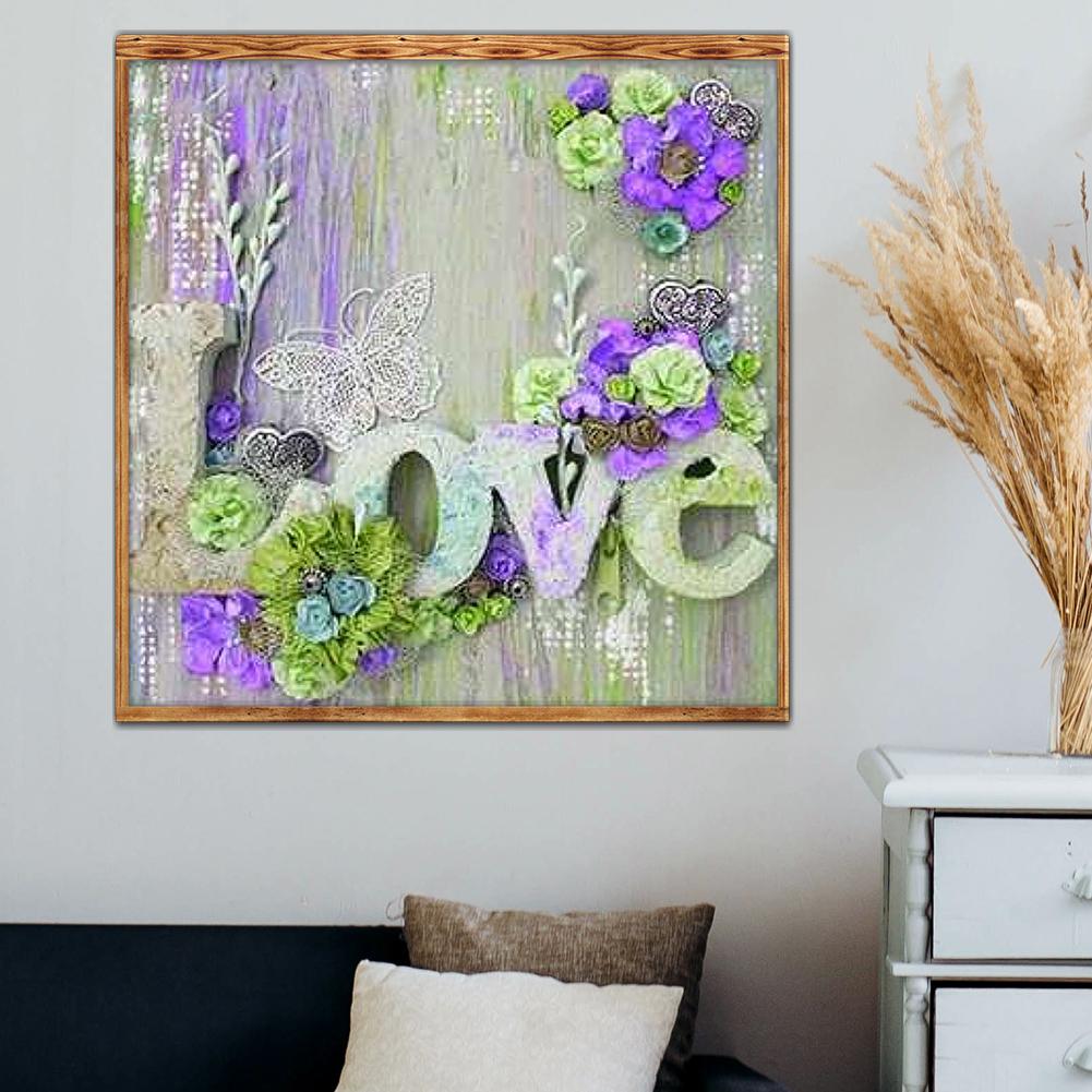 Love - Full Round Drill Diamond Painting 30*30CM