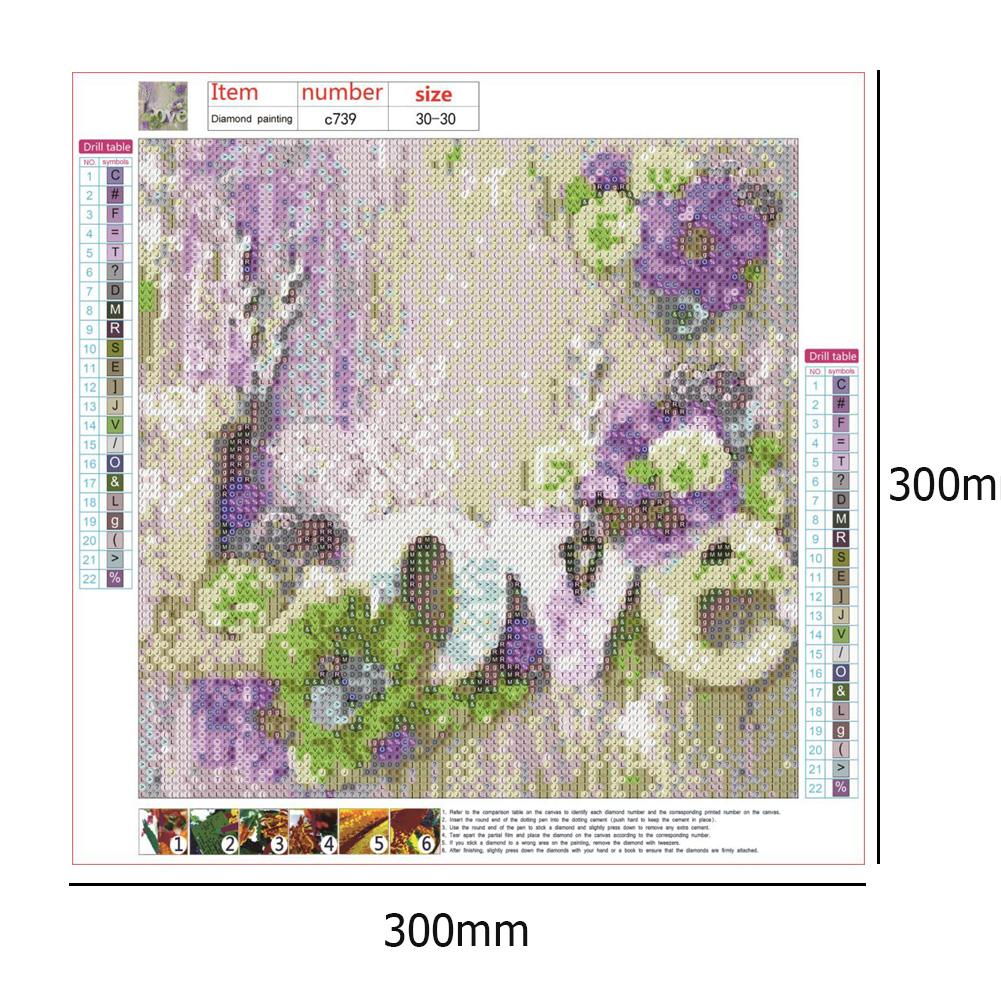 Love - Full Round Drill Diamond Painting 30*30CM