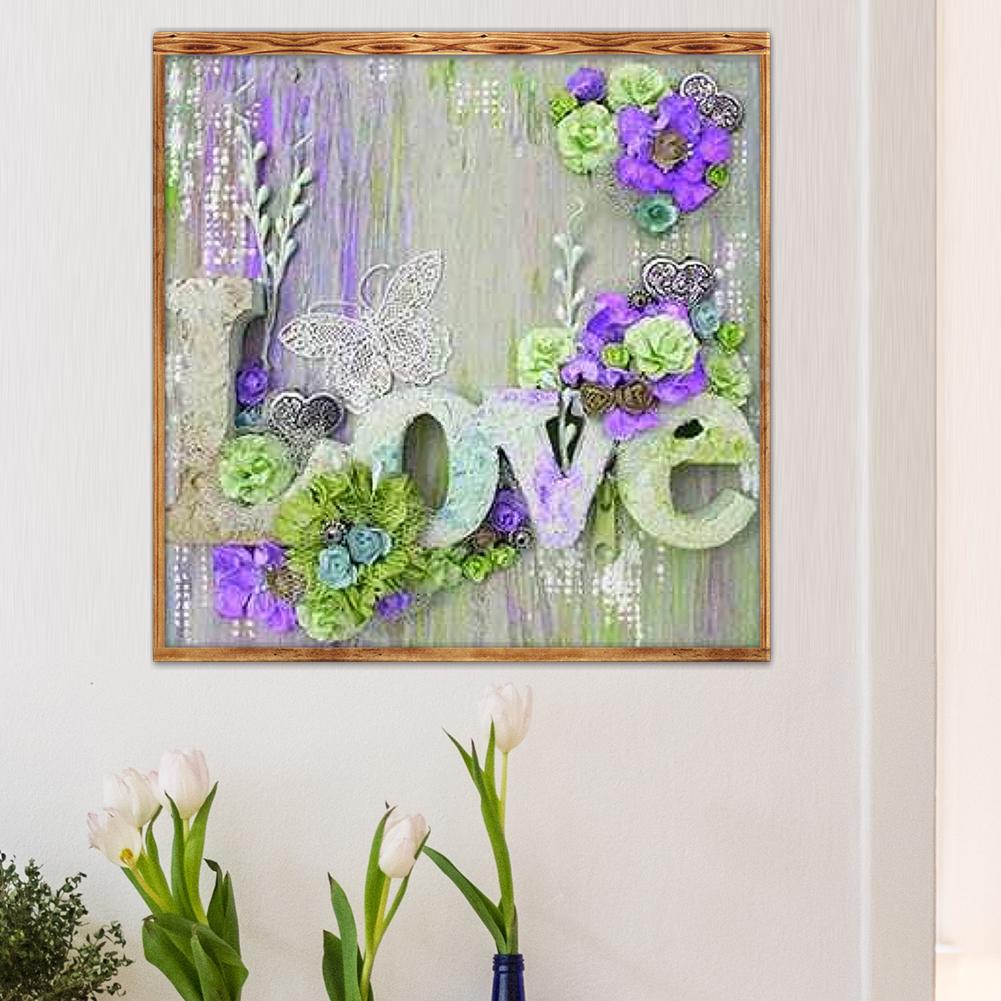 Love - Full Round Drill Diamond Painting 30*30CM