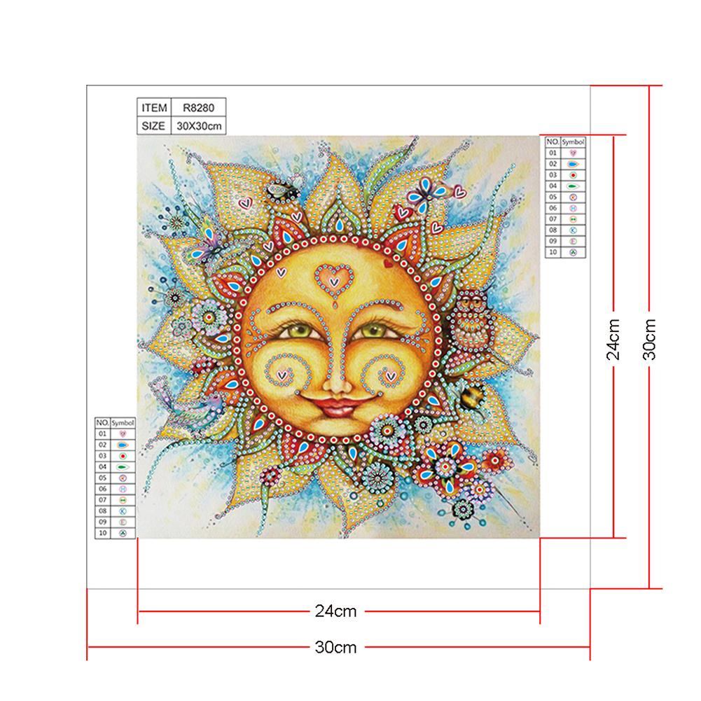 Sun - Full Round Drill Diamond Painting 30*30CM