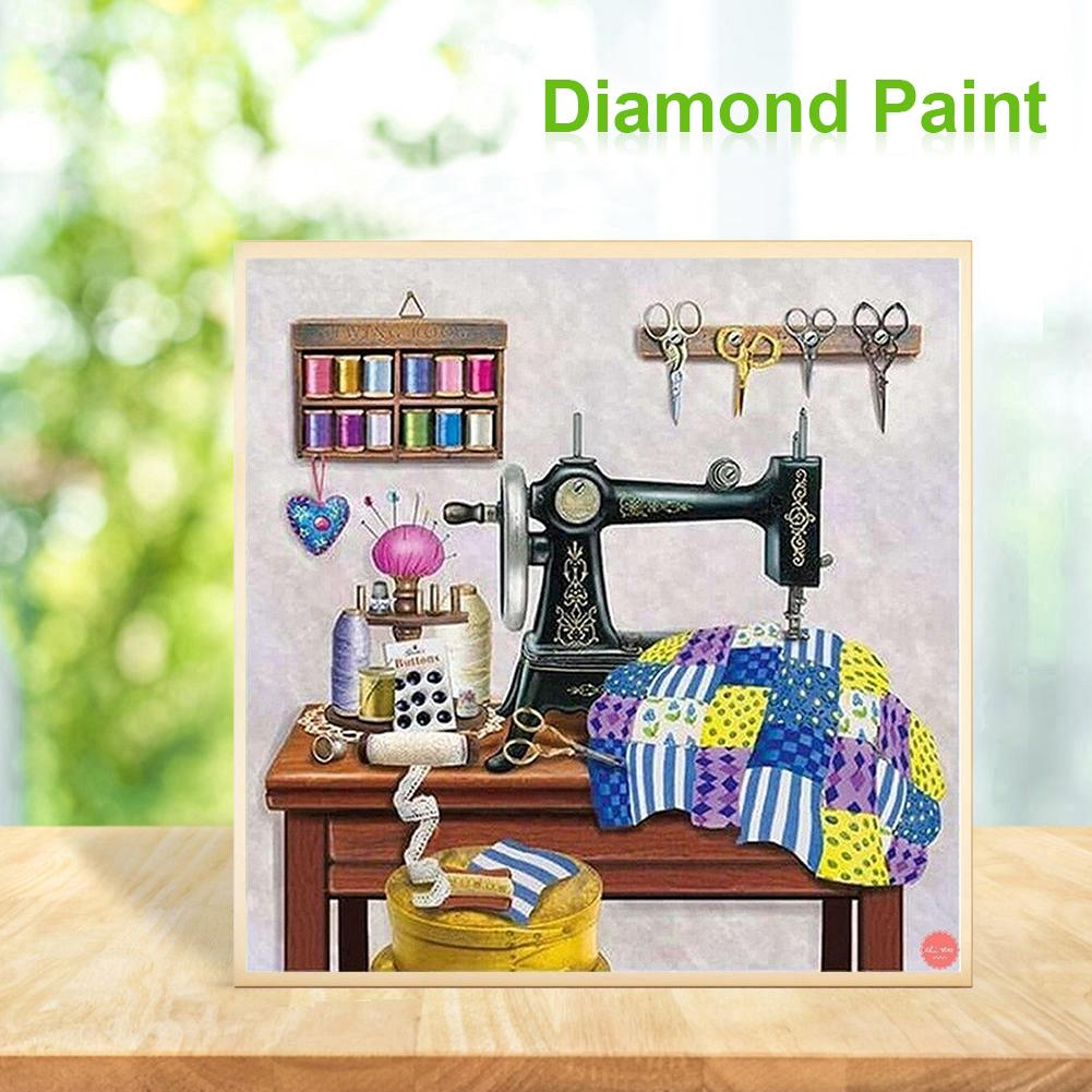 Sewing Machine - Full Round Drill Diamond Painting 30*30CM