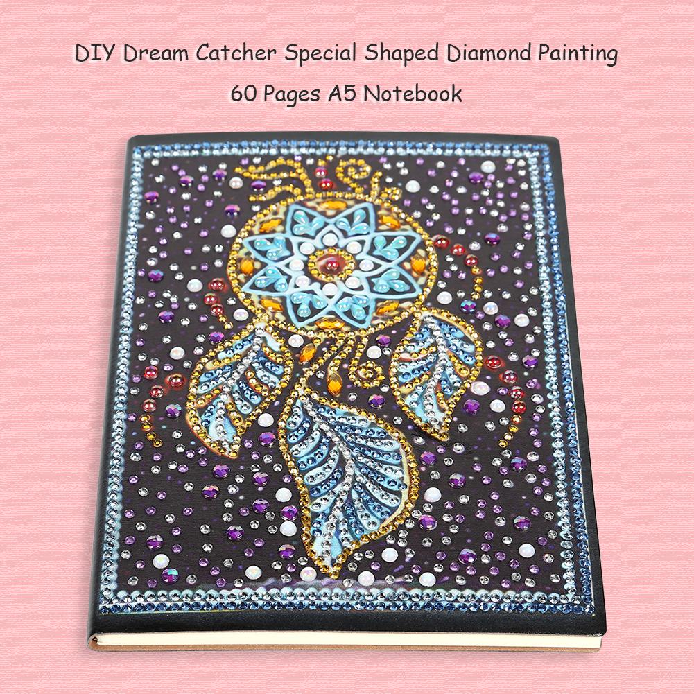 DIY Dream Catcher Special Shaped Diamond Painting 60 Sheets A5 Notebook