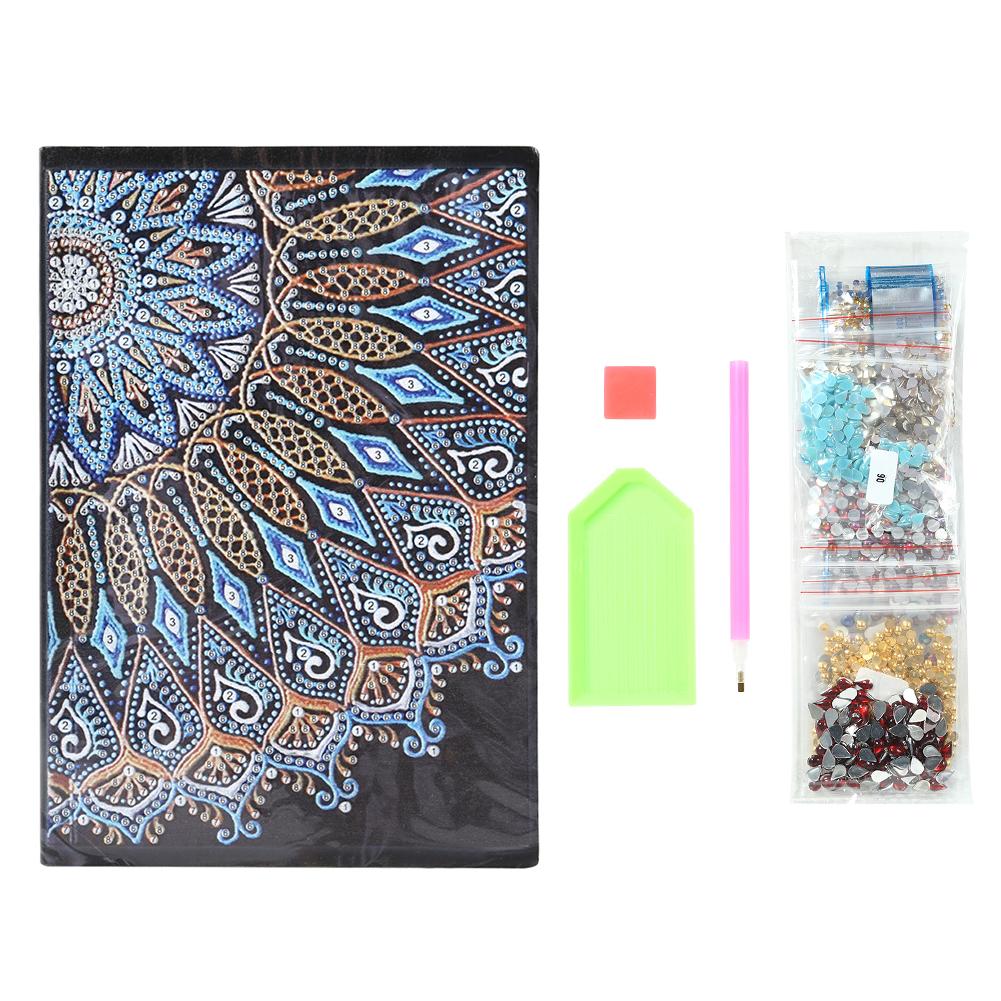 DIY Mandala Special Shaped Diamond Painting 60 Sheets Students A5 Notebook