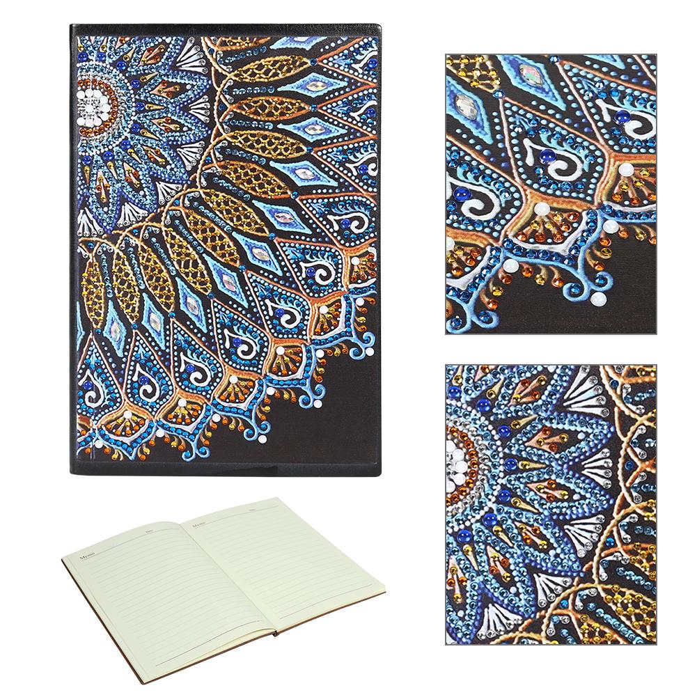 DIY Mandala Special Shaped Diamond Painting 60 Sheets Students A5 Notebook