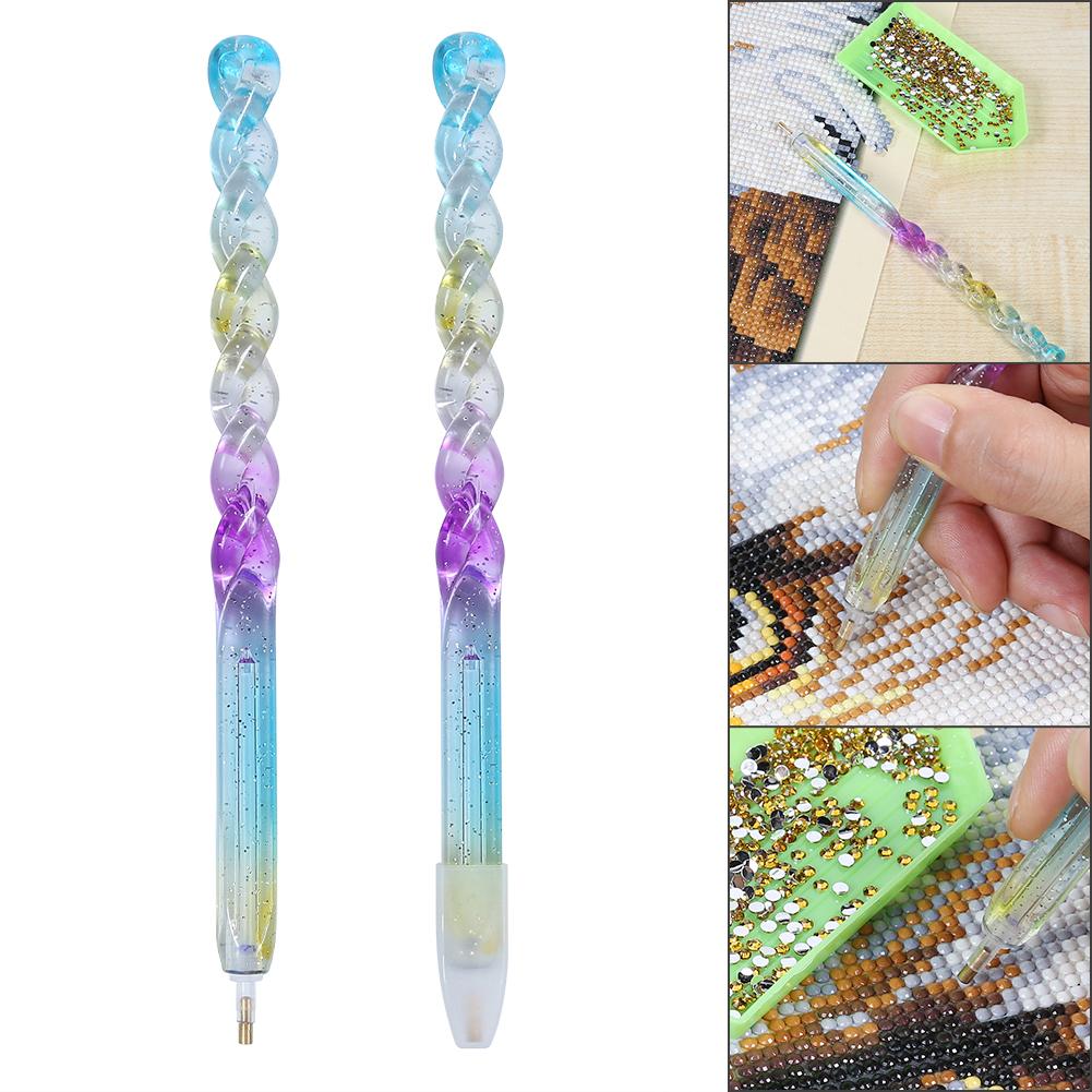 2pcs 5D DIY Diamond Painting Point Drill Pen Cross Stitch Mosaic Tools