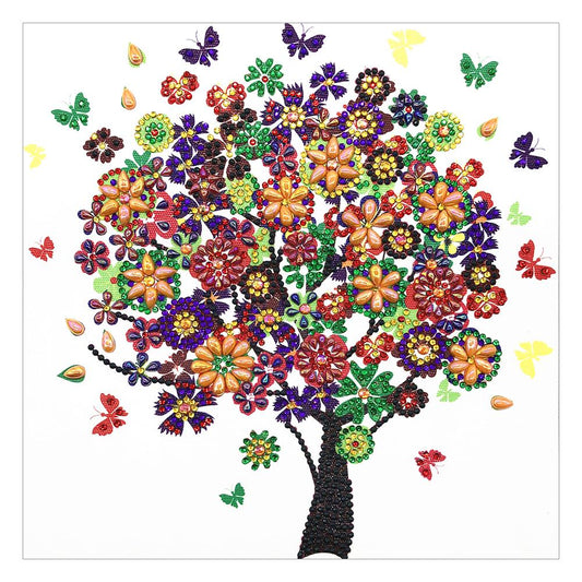 Butterfly Tree - Special Shaped Drill Diamond Painting 30*30CM