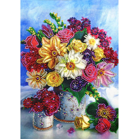 Flower - Special Shaped Drill Diamond Painting 30*40CM