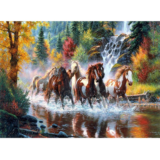 Horse - Full Round Drill Diamond Painting 40*30CM