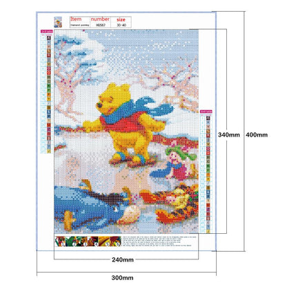 Winnie Pooh - Full Round Drill Diamond Painting 30*40CM