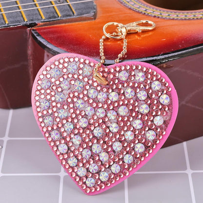 4pcs DIY Full Drill Diamond Painting Special Shaped Heart Key Chain Gifts