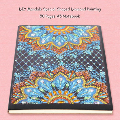 DIY Mandala Special Shaped Diamond Painting 50 Pages A5 Diary Book Notebook