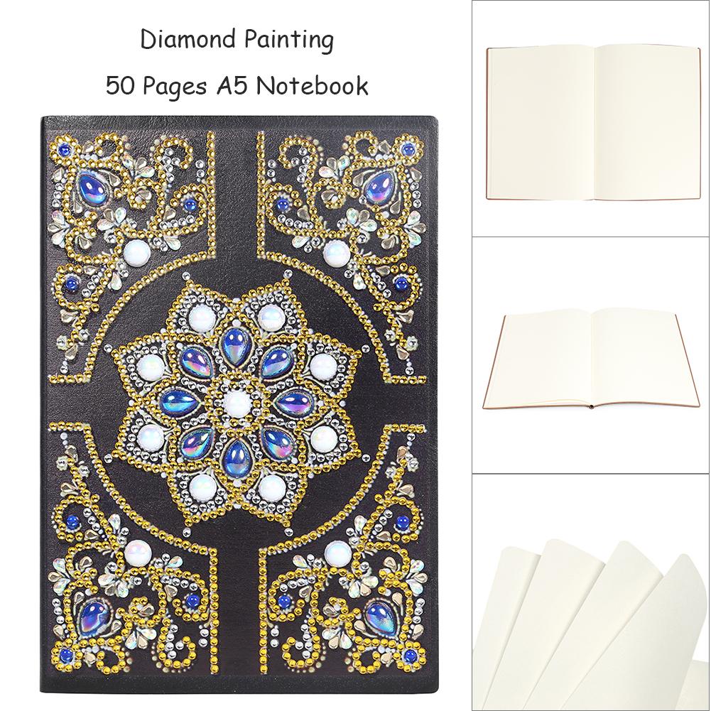 DIY Mandala Special Shaped Diamond Painting 50 Pages A5 Notebook Diary Book