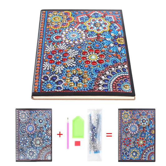 DIY Mandala Special Shaped Diamond Painting 50 Pages A5 Students Notebook
