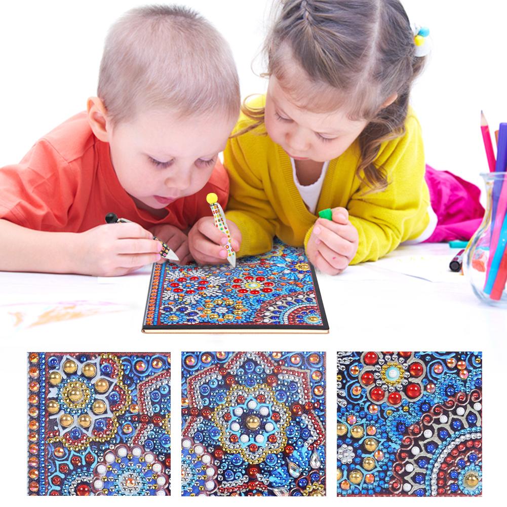 DIY Mandala Special Shaped Diamond Painting 50 Pages A5 Students Notebook