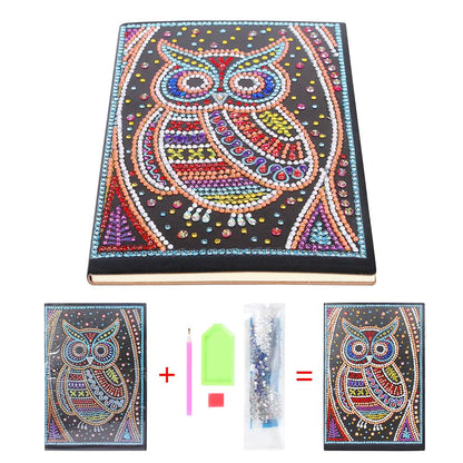 DIY Owl Special Shaped Diamond Painting 50 Pages A5 Notebook Notepad Gifts
