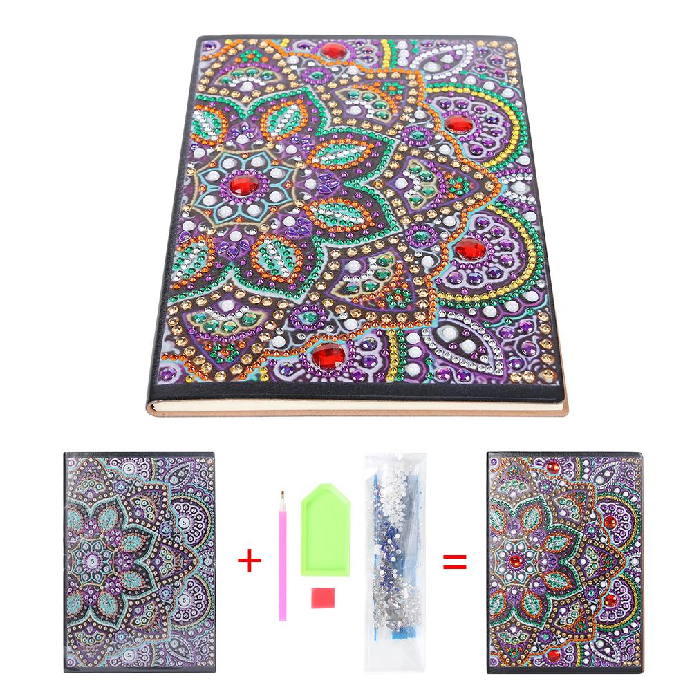 DIY Mandala Special Shaped Diamond Painting 50 Pages A5 Notebook Sketchbook
