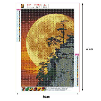 Moon Scenery - Full Round Drill Diamond Painting 40*30CM