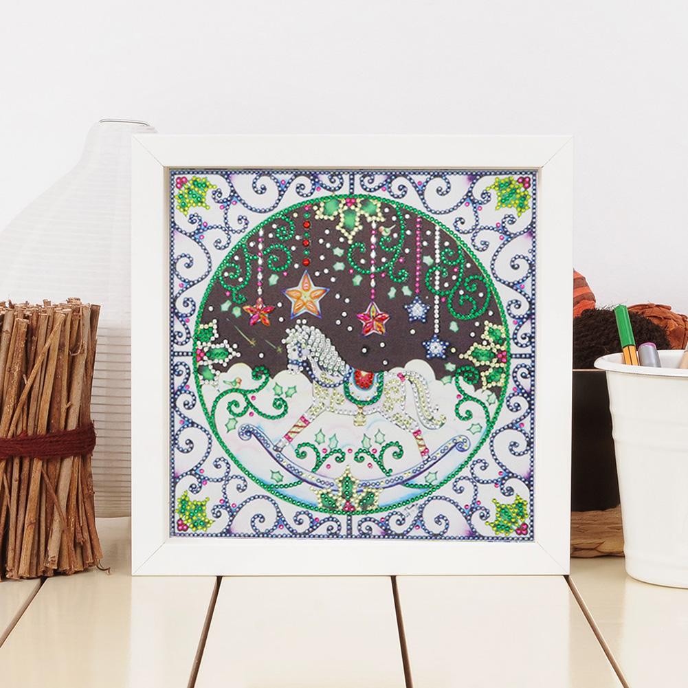 Christmas Horse - Special Shaped Drill Diamond Painting 30*30CM