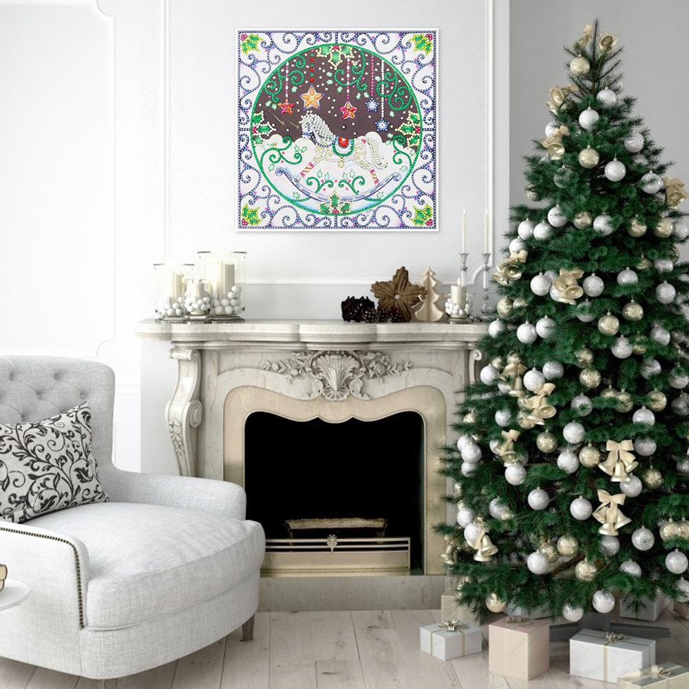 Christmas Horse - Special Shaped Drill Diamond Painting 30*30CM