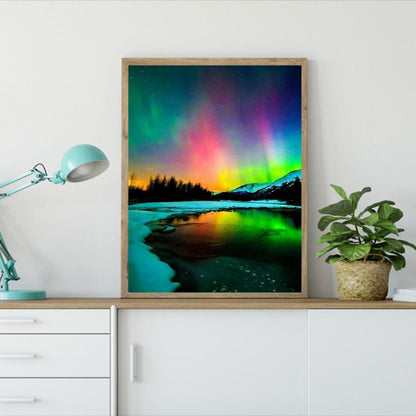Aurora Scenery - Full Square Drill Diamond Painting 40*30CM