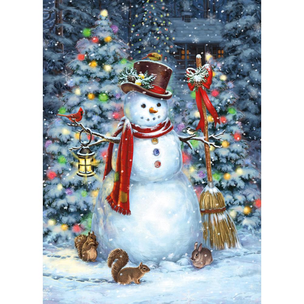 Snowman - Full Round Drill Diamond Painting 30*40CM