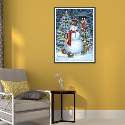 Snowman - Full Round Drill Diamond Painting 30*40CM