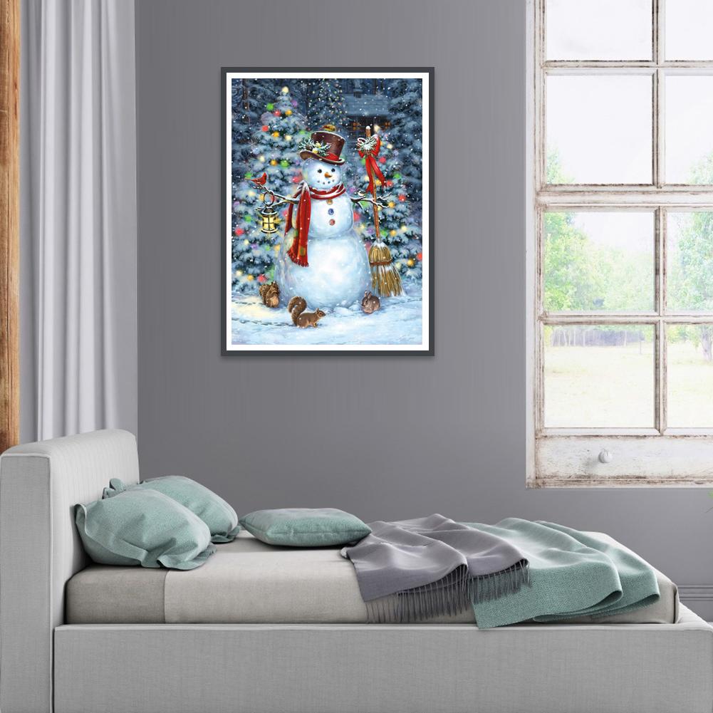 Snowman - Full Round Drill Diamond Painting 30*40CM