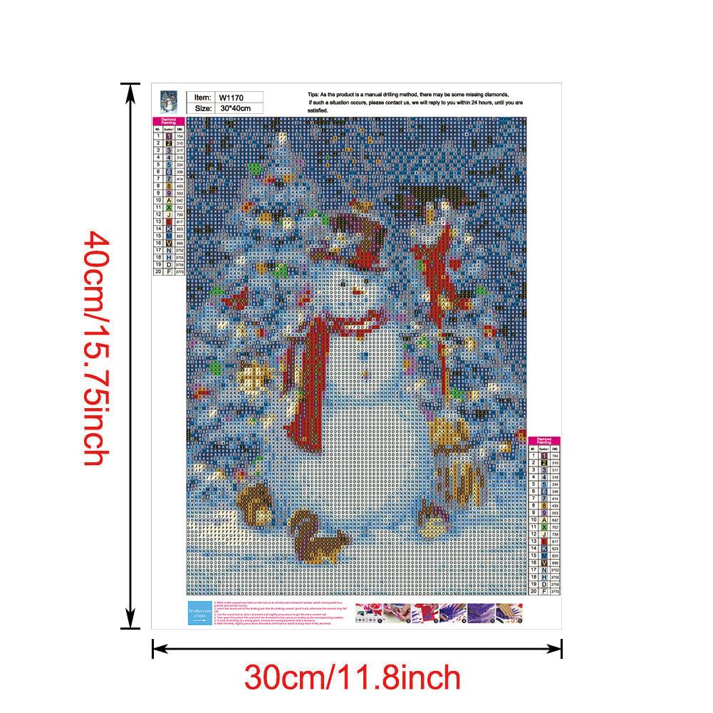 Snowman - Full Round Drill Diamond Painting 30*40CM