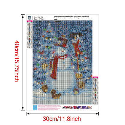 Snowman - Full Round Drill Diamond Painting 30*40CM