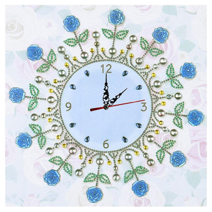 Flower Clock - Full Round Drill Diamond Painting 35*35CM