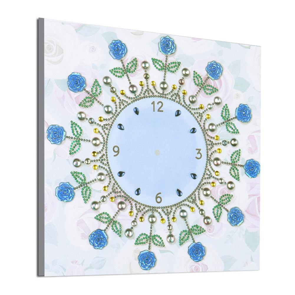 Flower Clock - Full Round Drill Diamond Painting 35*35CM