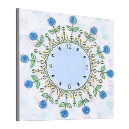 Flower Clock - Full Round Drill Diamond Painting 35*35CM