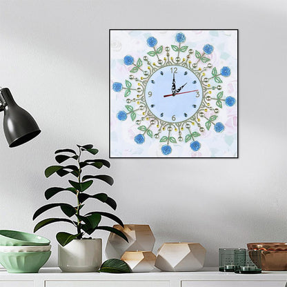 Flower Clock - Full Round Drill Diamond Painting 35*35CM