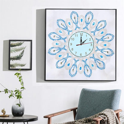 Geometric Clock - Special Shaped Drill Diamond Painting 35*35CM