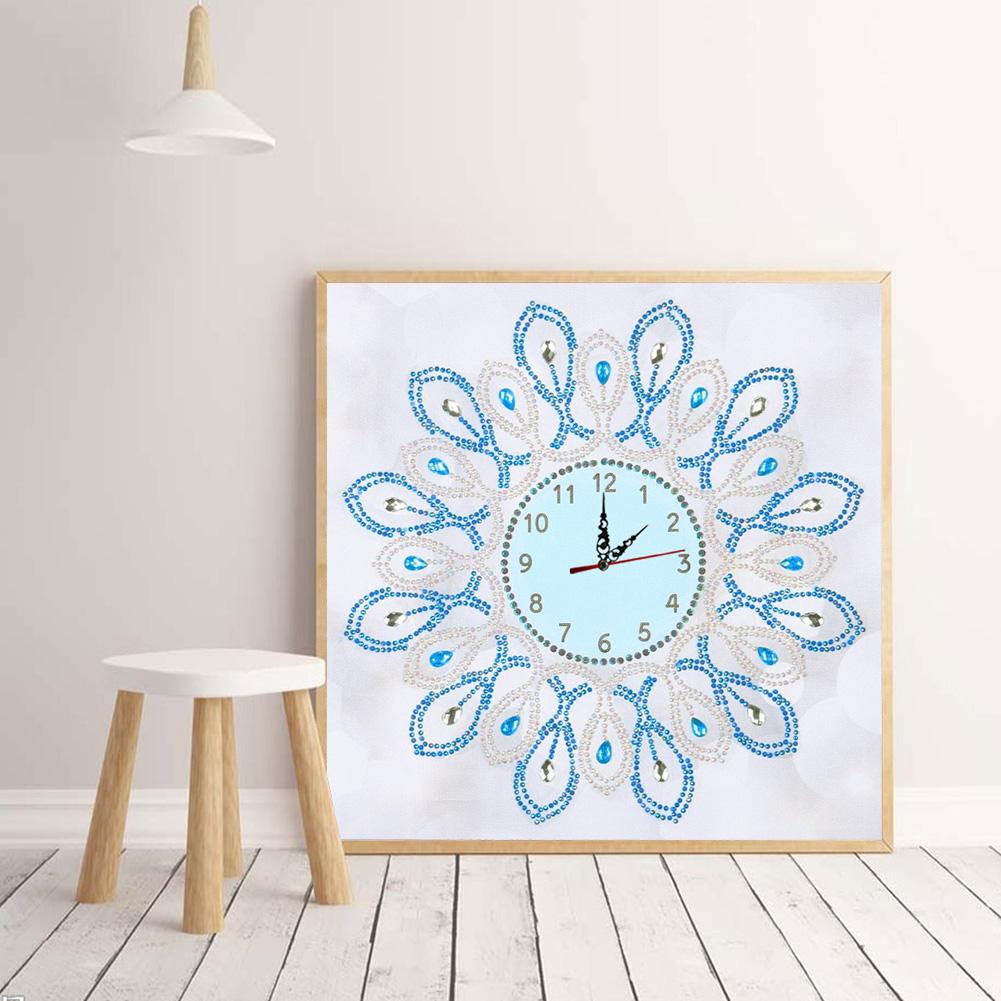 Geometric Clock - Special Shaped Drill Diamond Painting 35*35CM